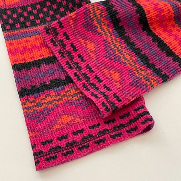 4/$25 Motherhood Maternity Fall Blooms Stripe Top Long Tab Sleeve Thermal Size M - Picture 7 of 12